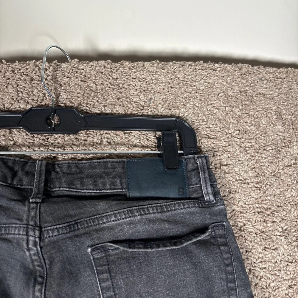 Bonobos Mens Slim Straight Jeans Black Wash Stretch Denim 32x30 (Tag 32x32)